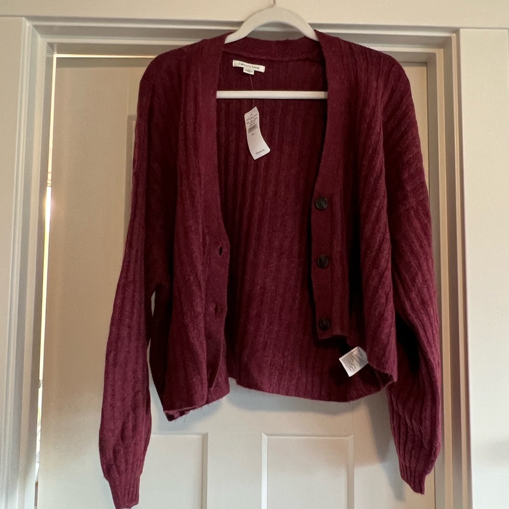 Never worn with tags cropped American Eagle cardigan
